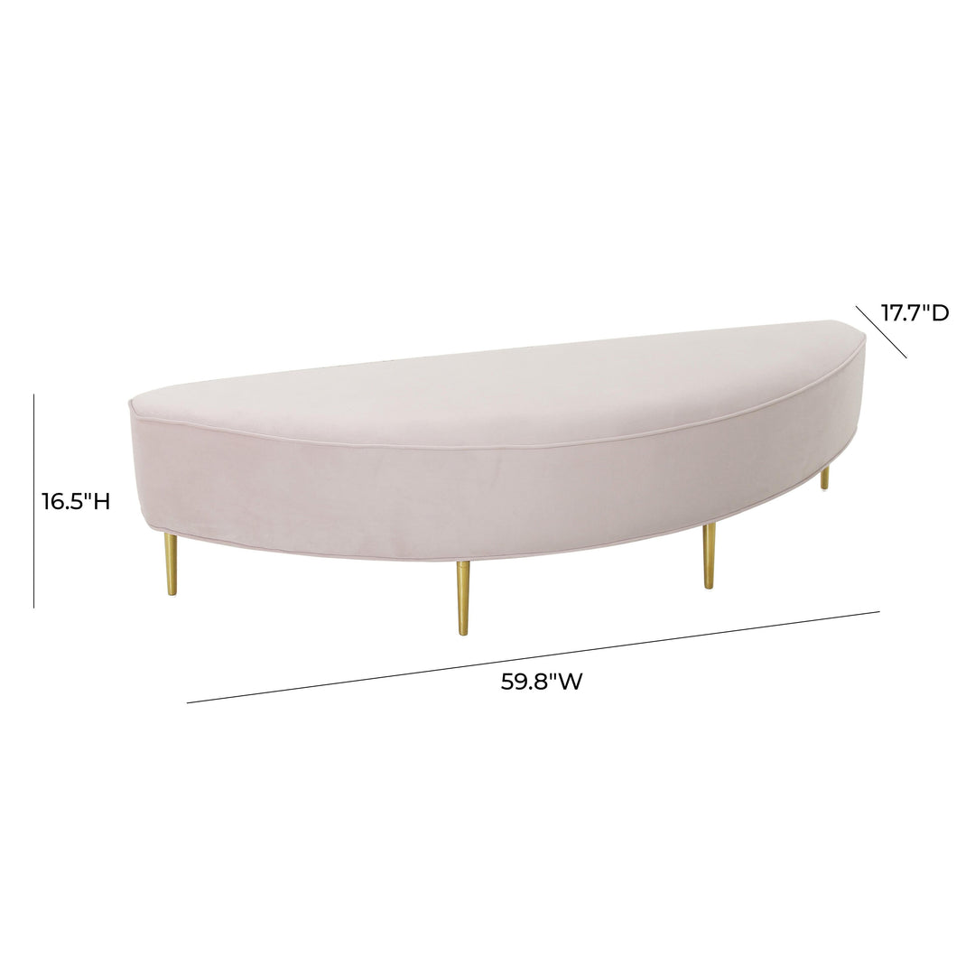 Bianca Blush Velvet Full Bench