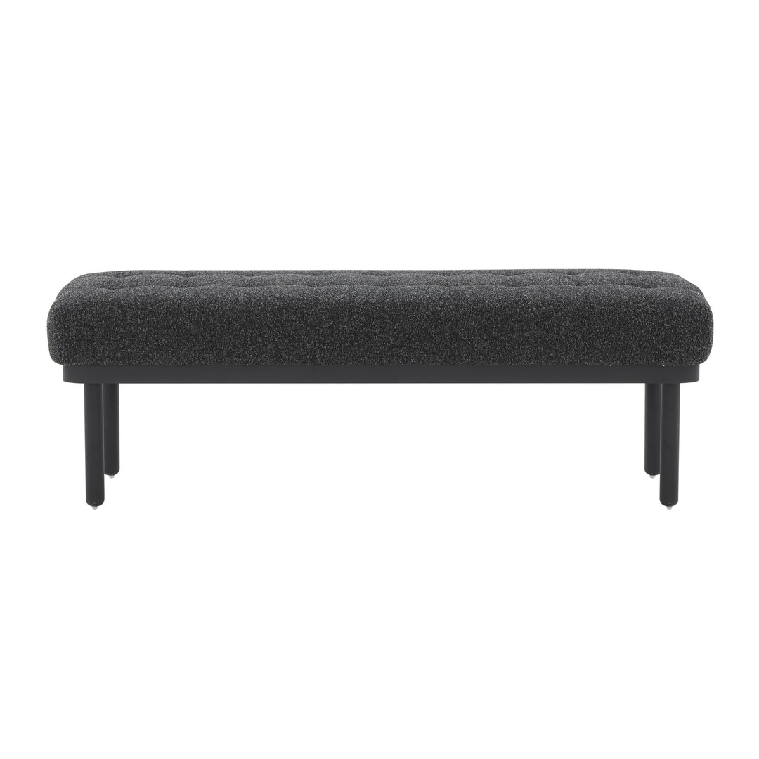 Olivia Black Boucle Bench