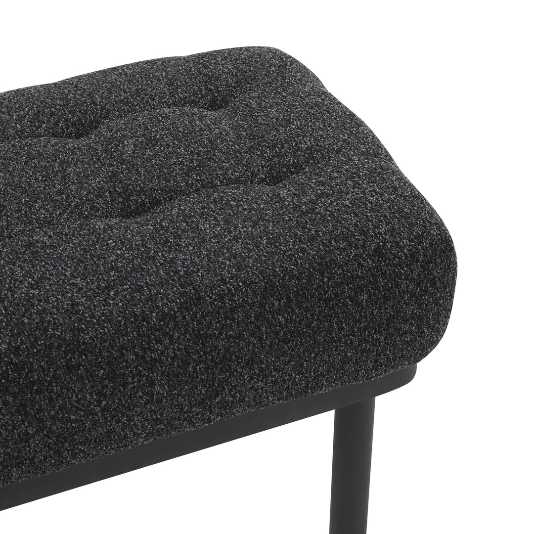 Olivia Black Boucle Bench