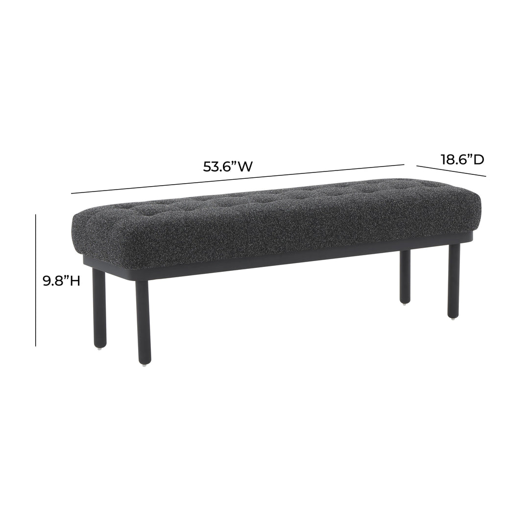 Olivia Black Boucle Bench