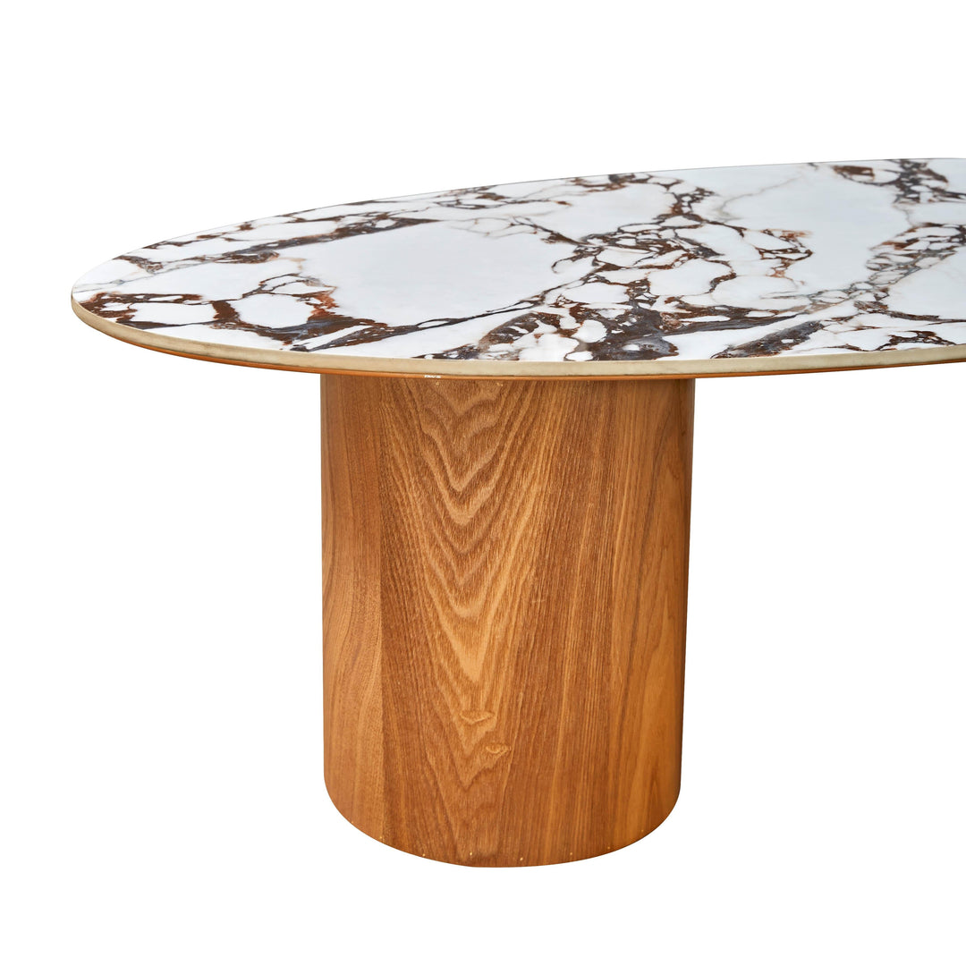 Tamara Marble Ceramic Oval Coffee Table