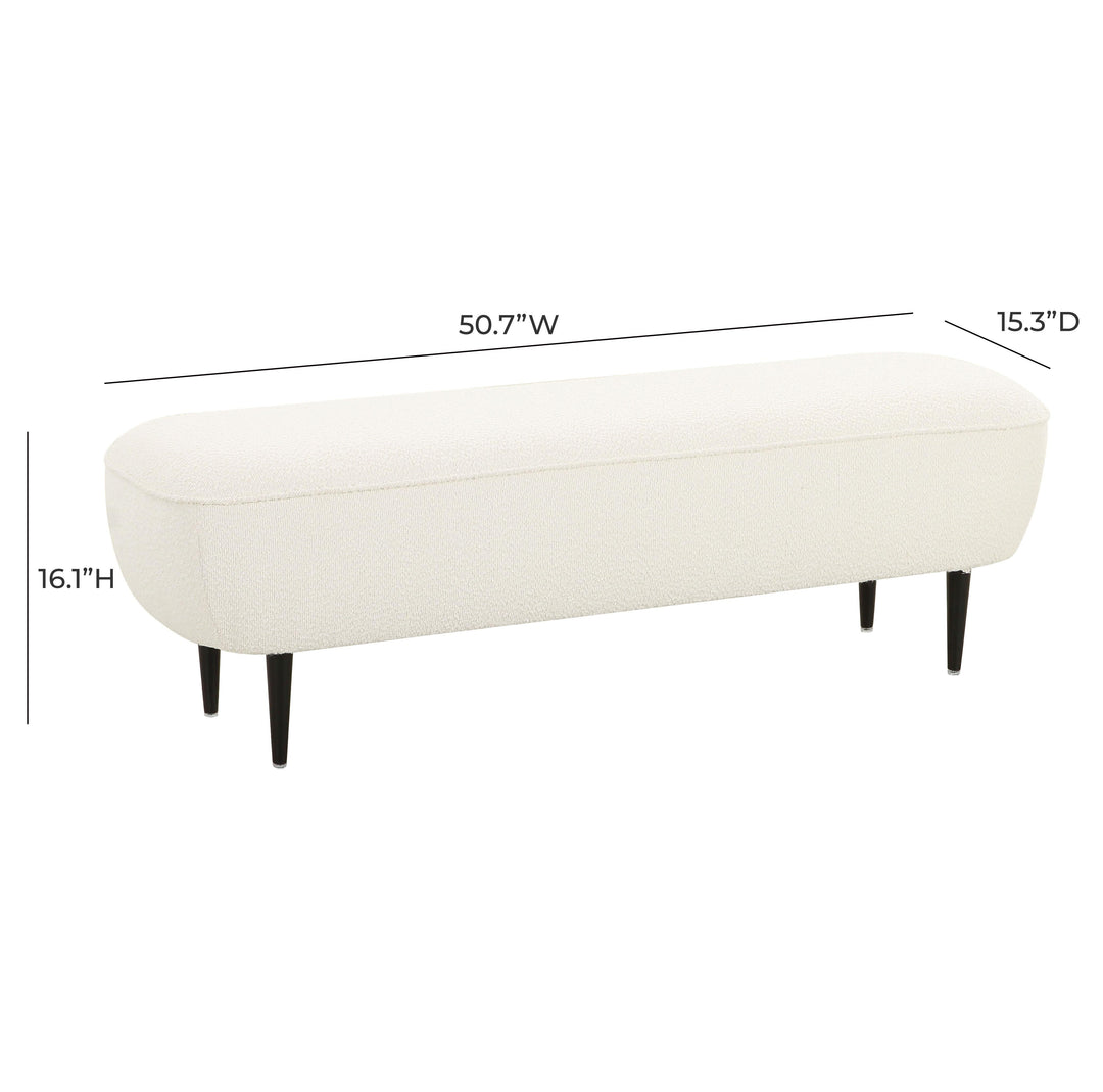 Denise Cream Boucle Bench