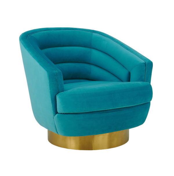 Canyon Cream Velvet Swivel Chair