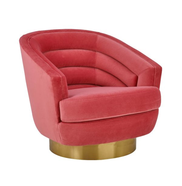 Canyon Cream Velvet Swivel Chair