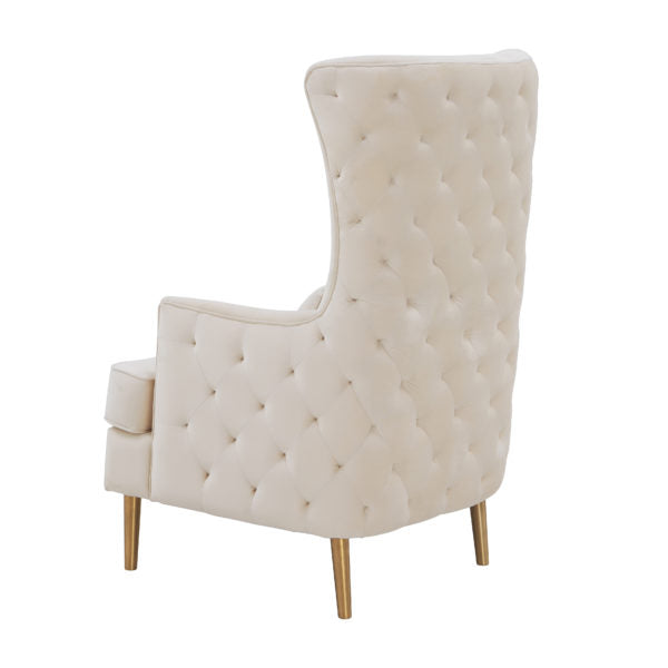 Alina Cream Tall Tufted Back Chair