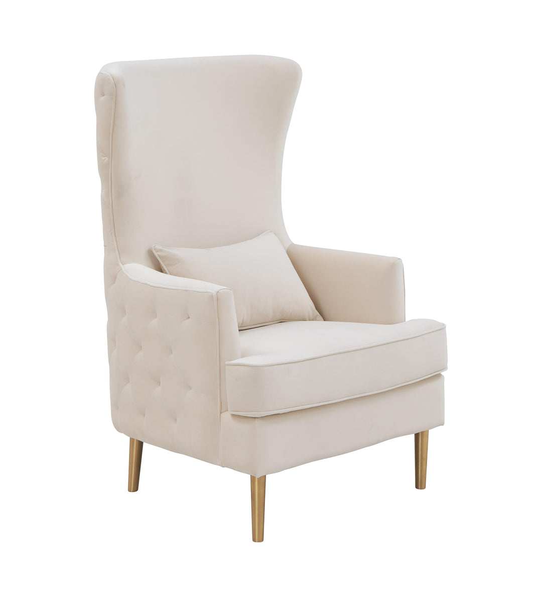 Alina Cream Tall Tufted Back Chair