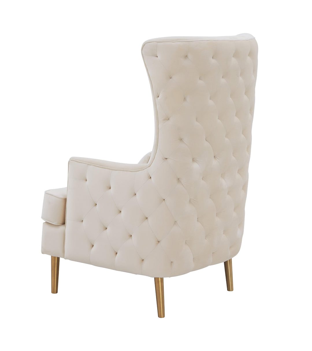 Alina Cream Tall Tufted Back Chair