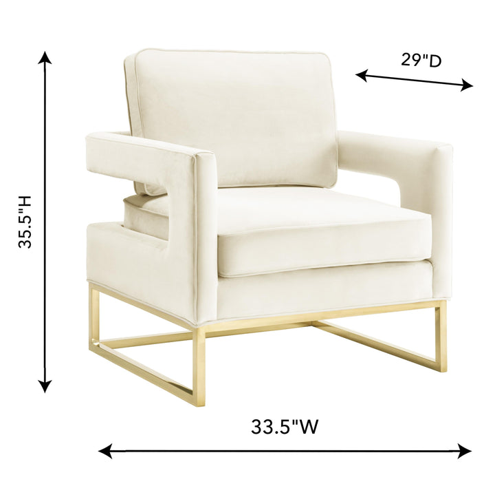 Avery Cream Velvet Chair