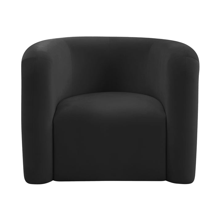 Curves Black Velvet Lounge Chair