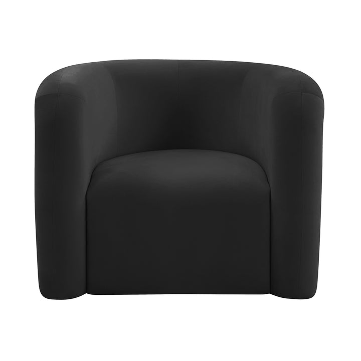 Curves Black Velvet Lounge Chair