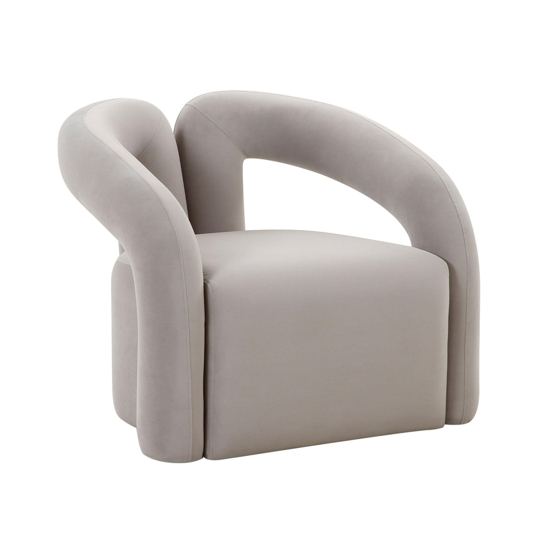 Jenn Grey Velvet Accent Chair