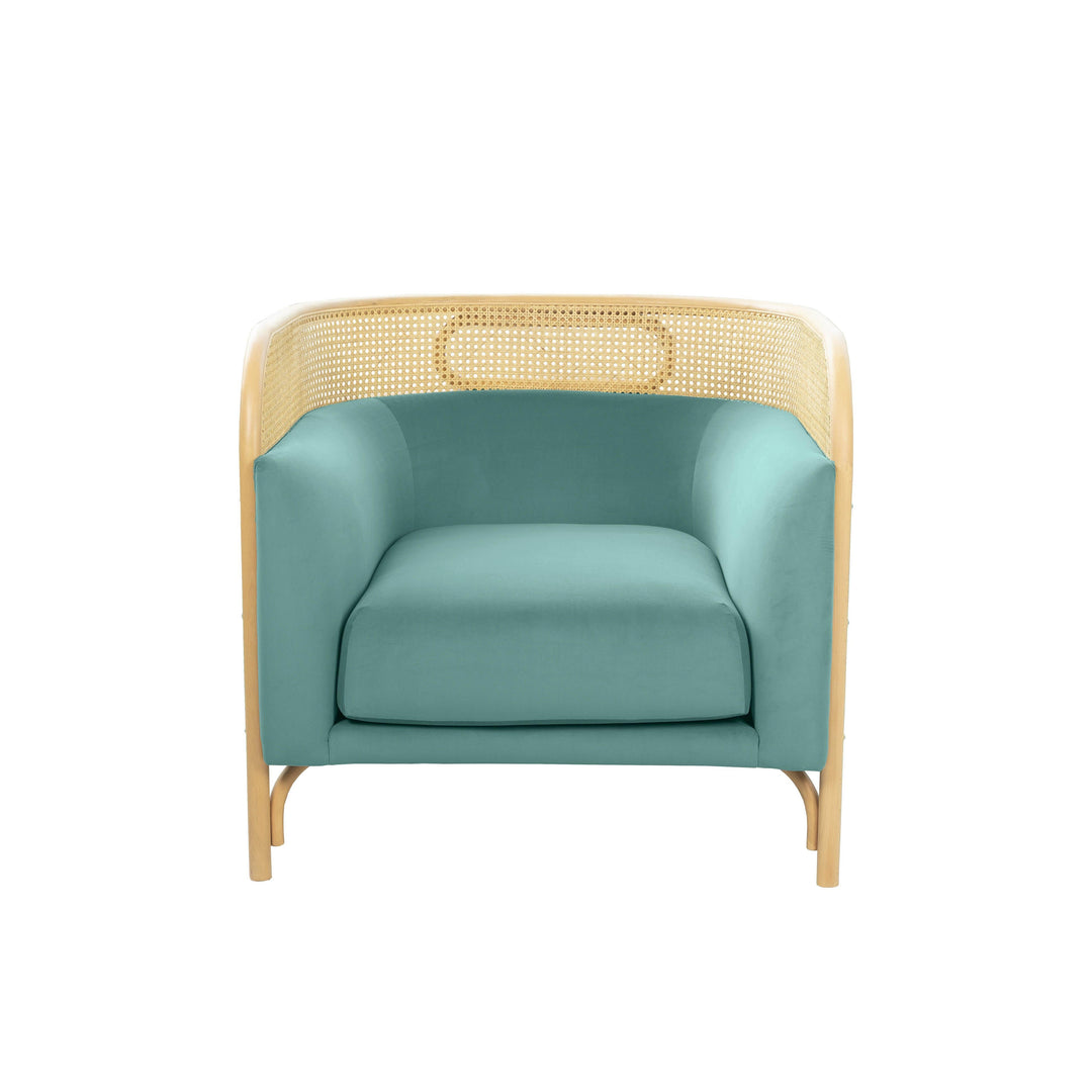 Desiree Ocean Blue Velvet Accent Chair