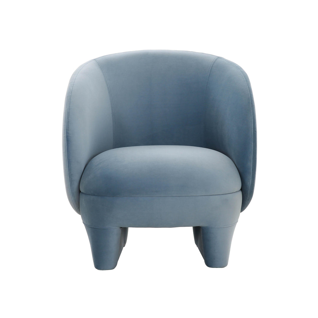 Kiki Blue Stone Velvet Accent Chair