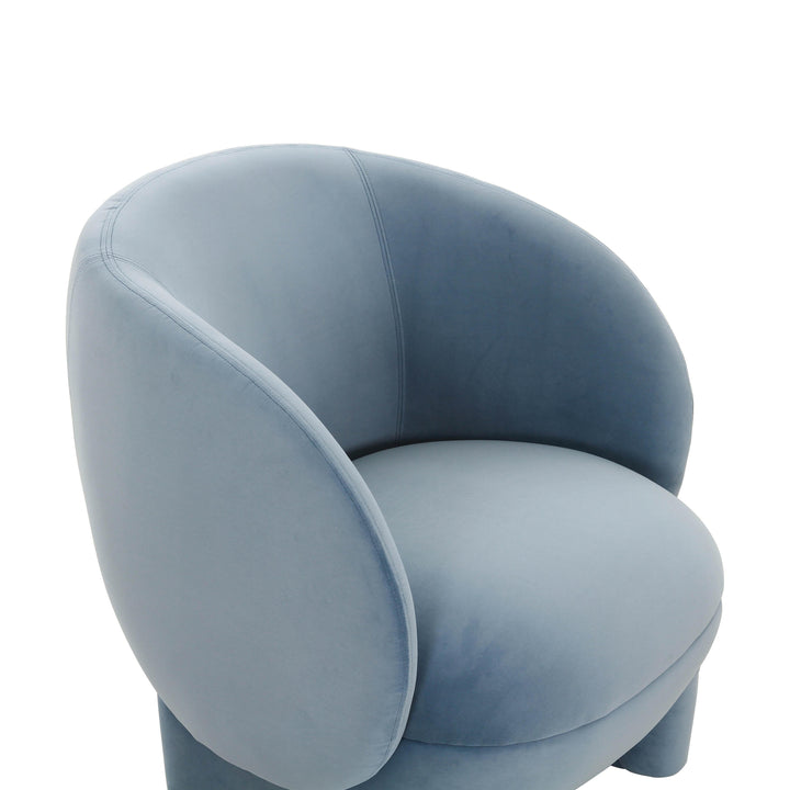 Kiki Blue Stone Velvet Accent Chair