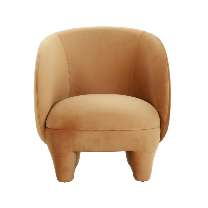 Kiki Cognac Velvet Accent Chair