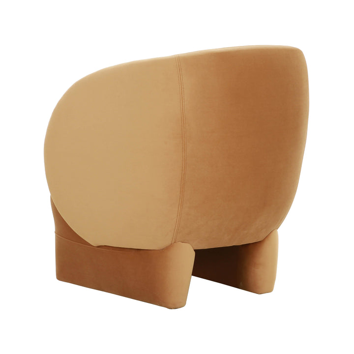 Kiki Cognac Velvet Accent Chair