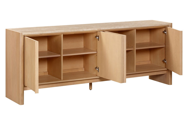 Travoli Sideboard Travertine top American ash