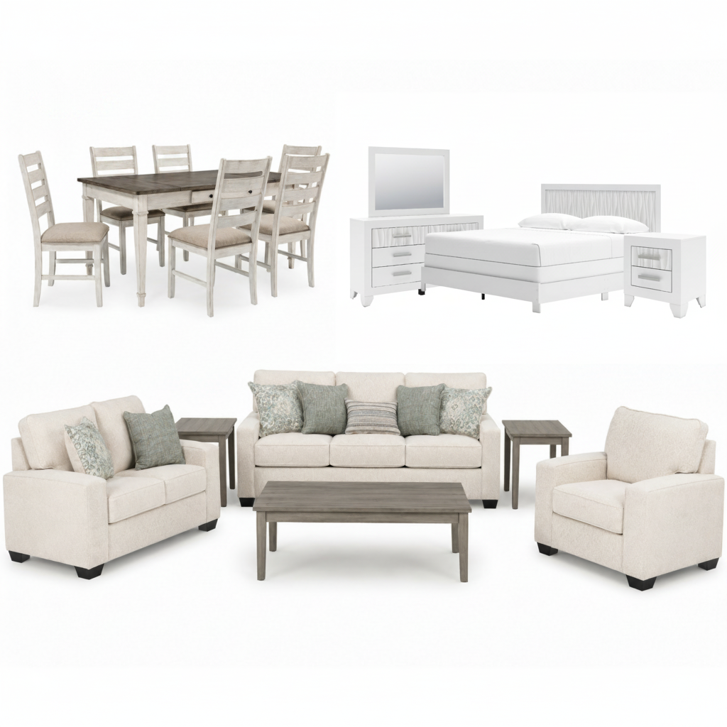 Home in One Collection – Bedroom, Living & Dining Furniture Package 2