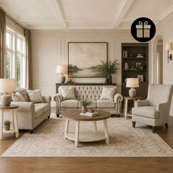 Katahdin Sofa Set with Free OCCASIONAL TABLE SET (3/CN)