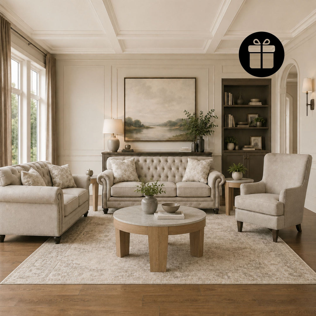 Katahdin Sofa Set with Free Guystone Table (Set of 3)