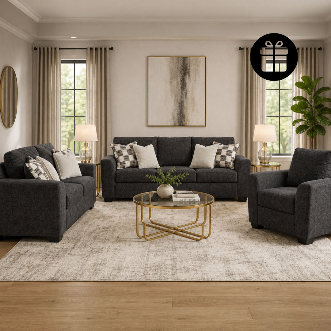 Loreo Sofa Set with 2 Free Milloton Table (Set of 3)