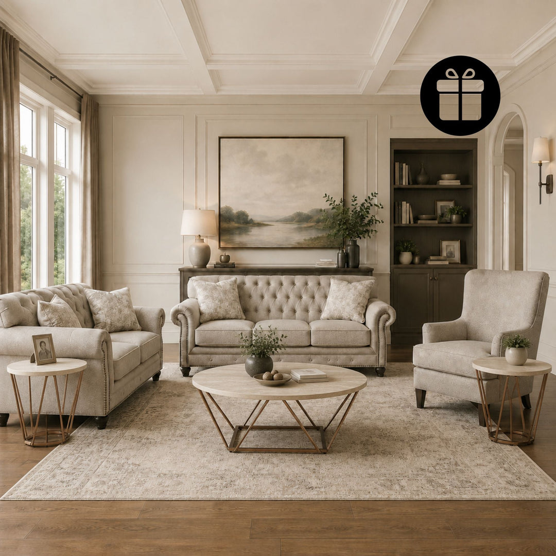Katahdin Sofa Set with Free Tarica Table (Set of 3)