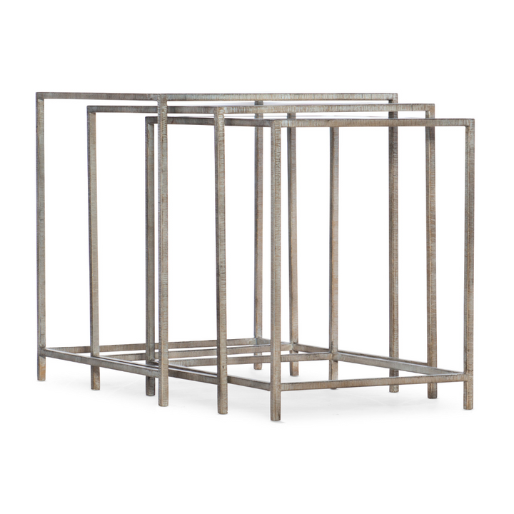 Wavecrest Metal and Glass Nesting Tables