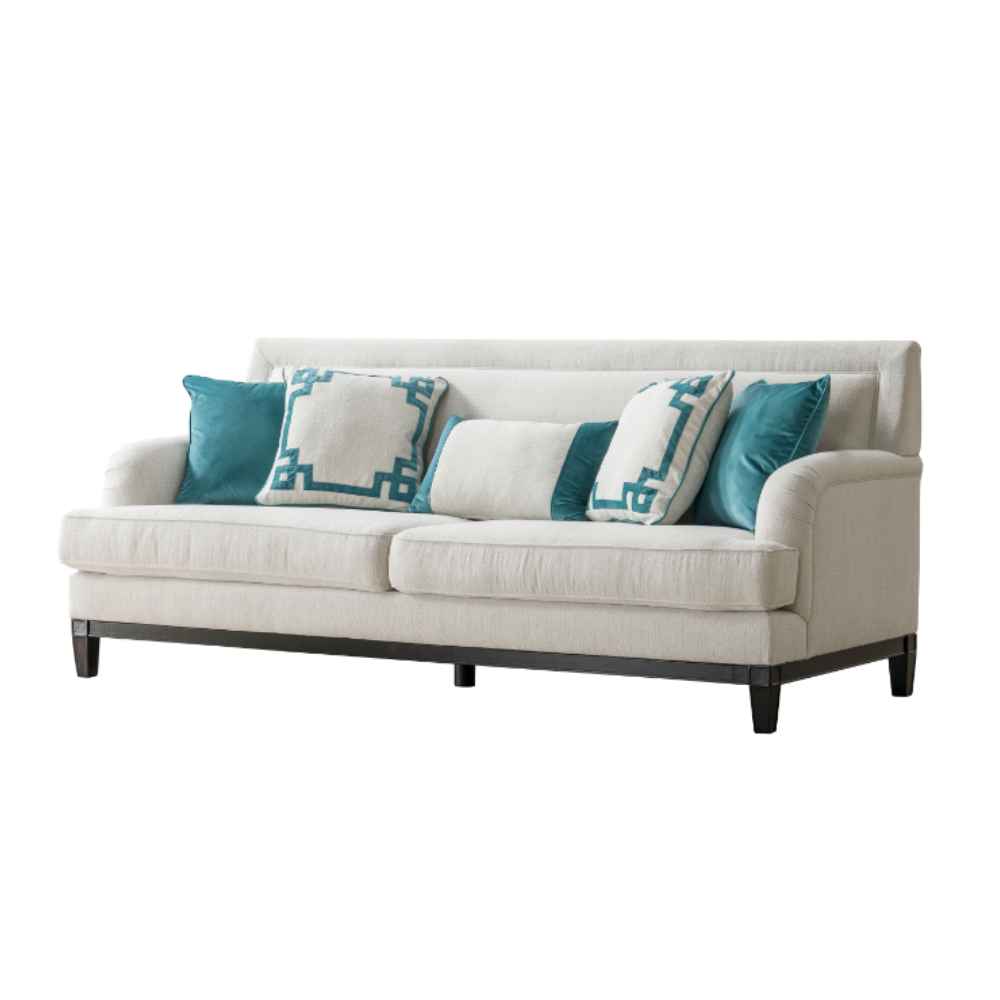 Greek Key Off White Sofa Set