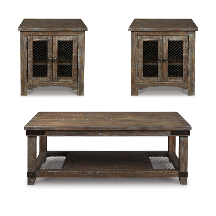 Occasional Table Set(RectangularCocktailTable+2x End Tables)