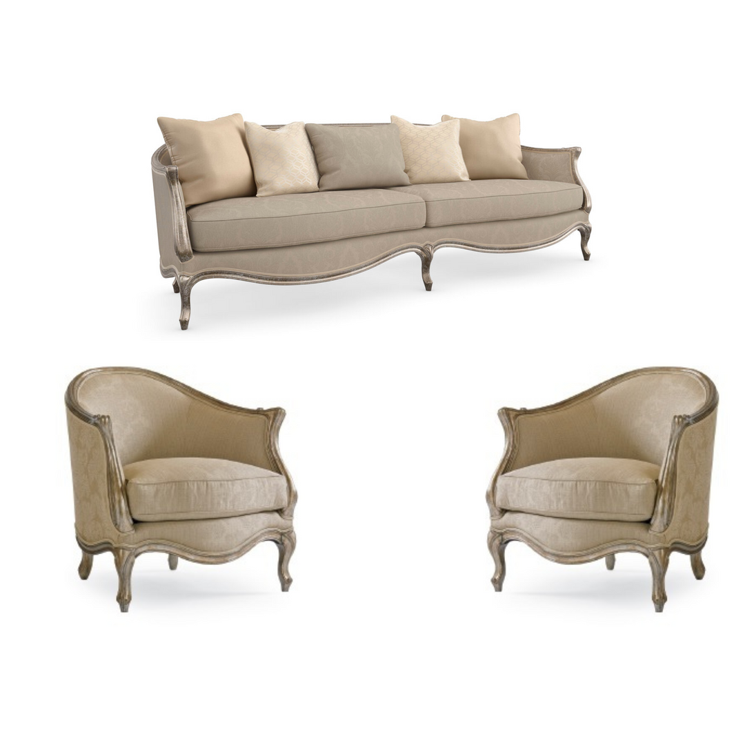 Classic Upholstery -  Le Canape (Gold) Sofa Set