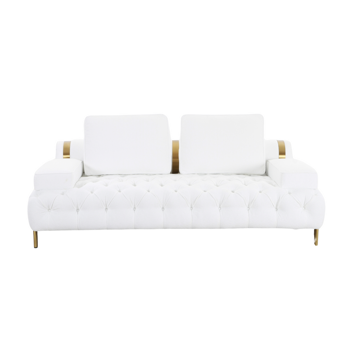 Tufting White Loveseat (200cm)