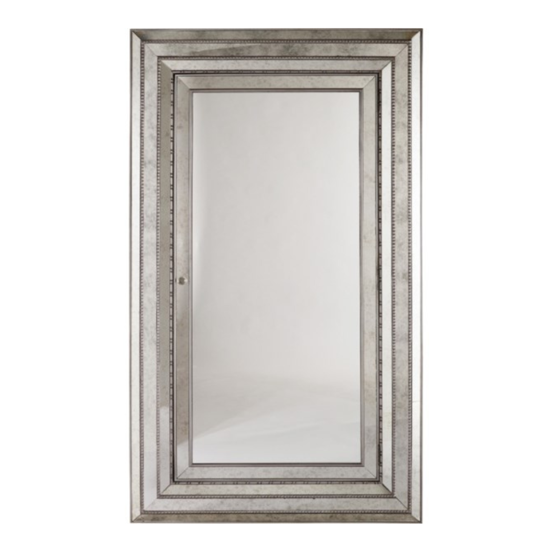 Melange Glamour Floor Mirror w/Jewelry Armoire Storage