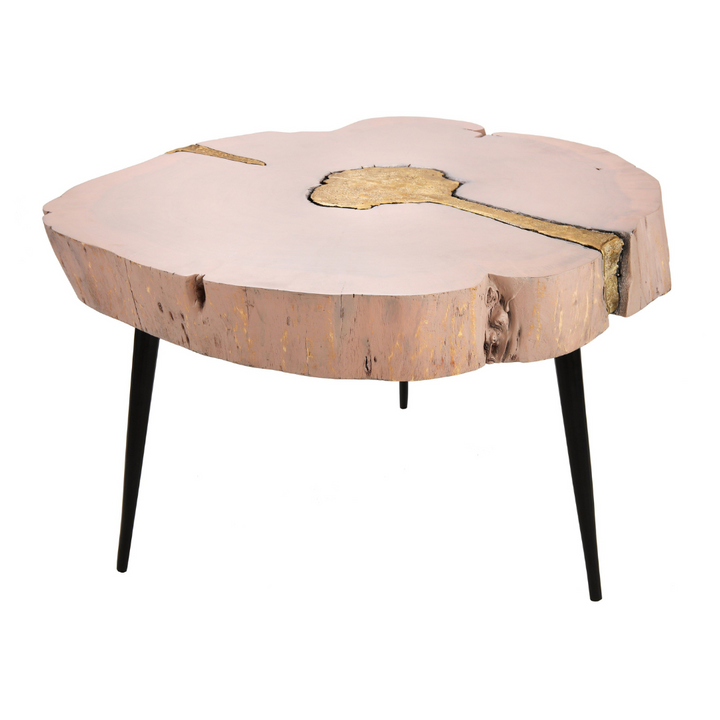 Timber Pink and Brass Cocktail Table