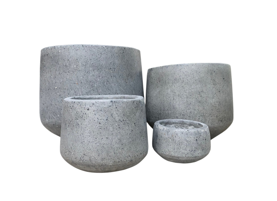 Coal Grey Terrazzo Indoor/Outdoor Plant Pot By Roots17W*17D*14H.