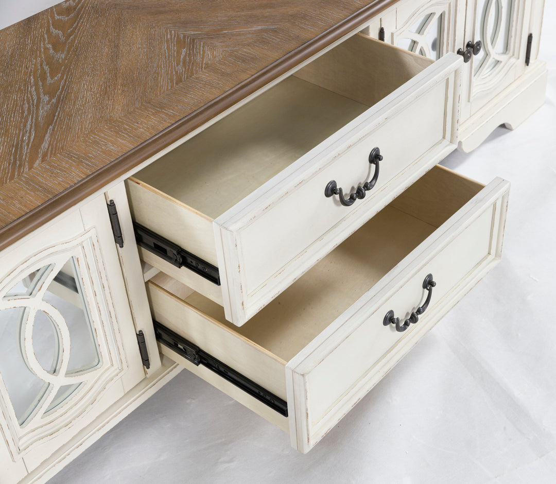 Realyn Oval Table Set With TV Stand