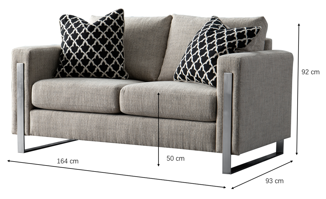 Najla Grey Loveseat (164cm)