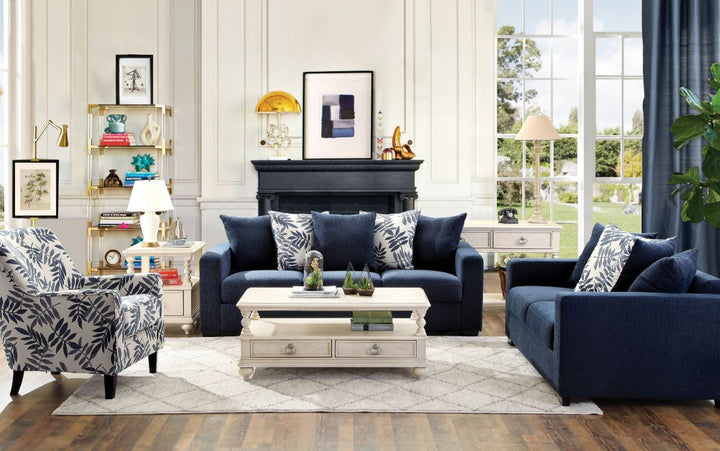 Sophie Blue Loveseat (174cm)