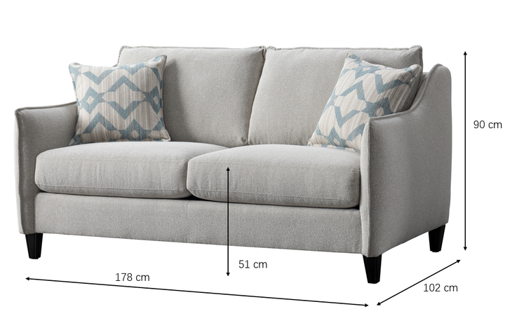 Trendy Grey Loveseat (178cm)