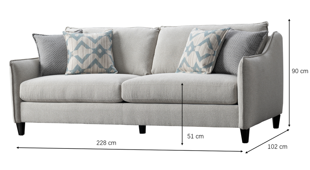 Trendy Grey Sofa (228cm)