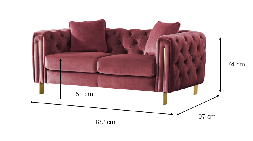 Royal Velvet Loveseat (182cm)