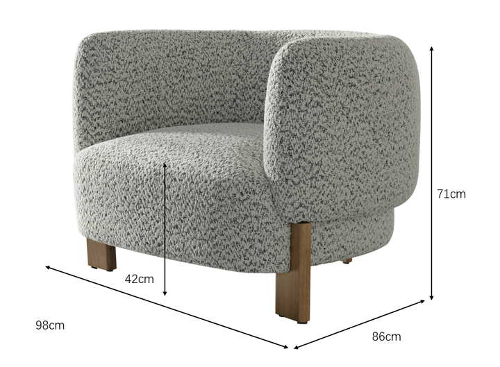 Jamie Grey Boucle Chair