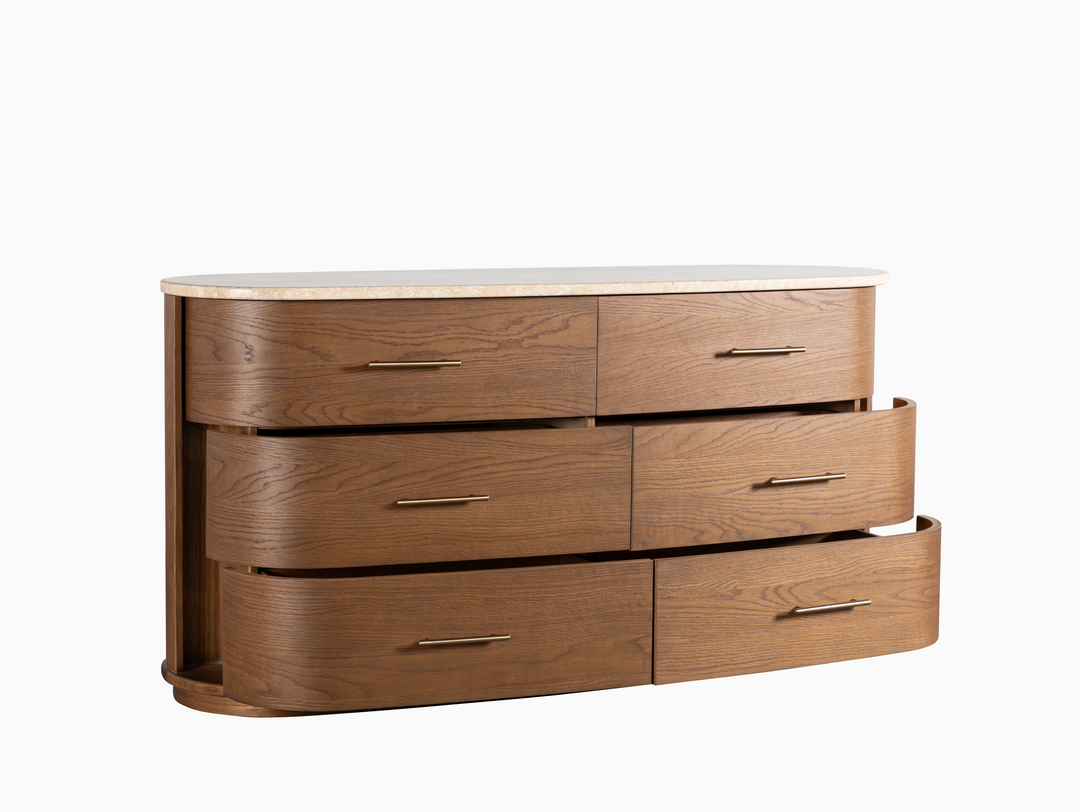 Warner Light Brown 6-Drawer Dresser