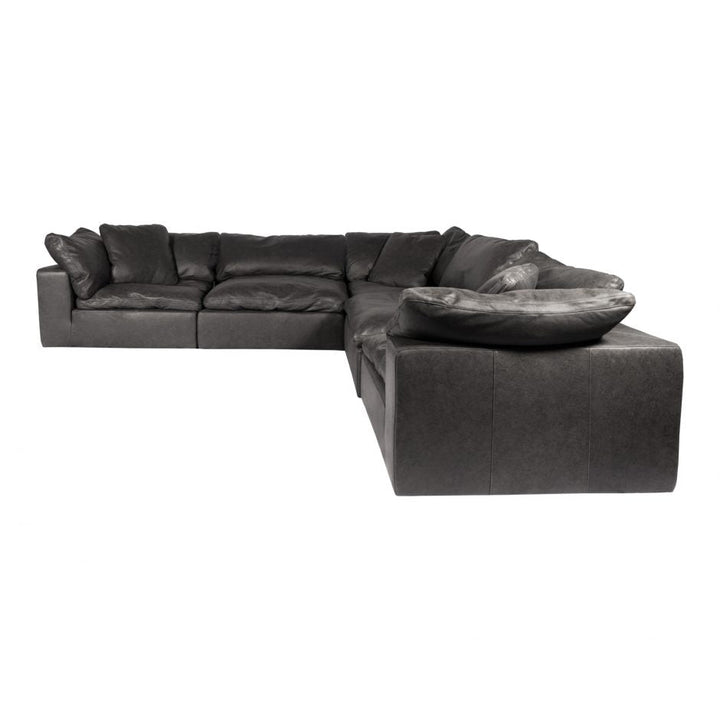 Clay Classic L Modular Sectional Nubuck Leather Black