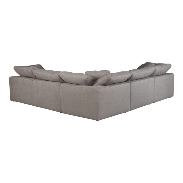 Clay Classic L Modular Sectional Livesmart Fabric Light Grey