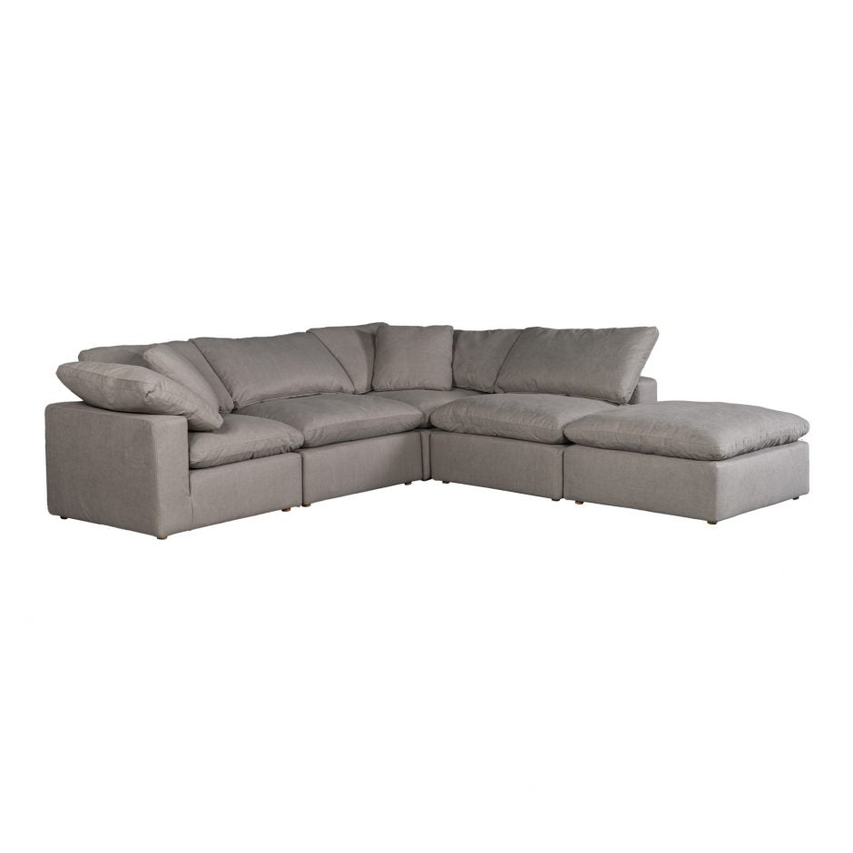 Clay Dream Modular Sectional Livesmart Fabric Light Grey