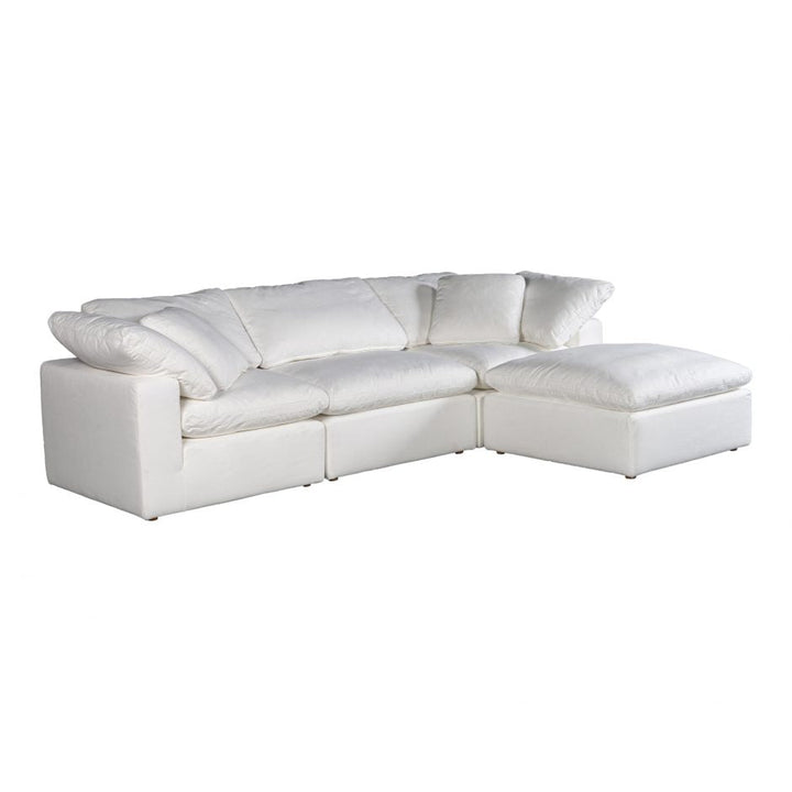 Terra Condo Lounge Modular Sectional Livesmart Fabric White