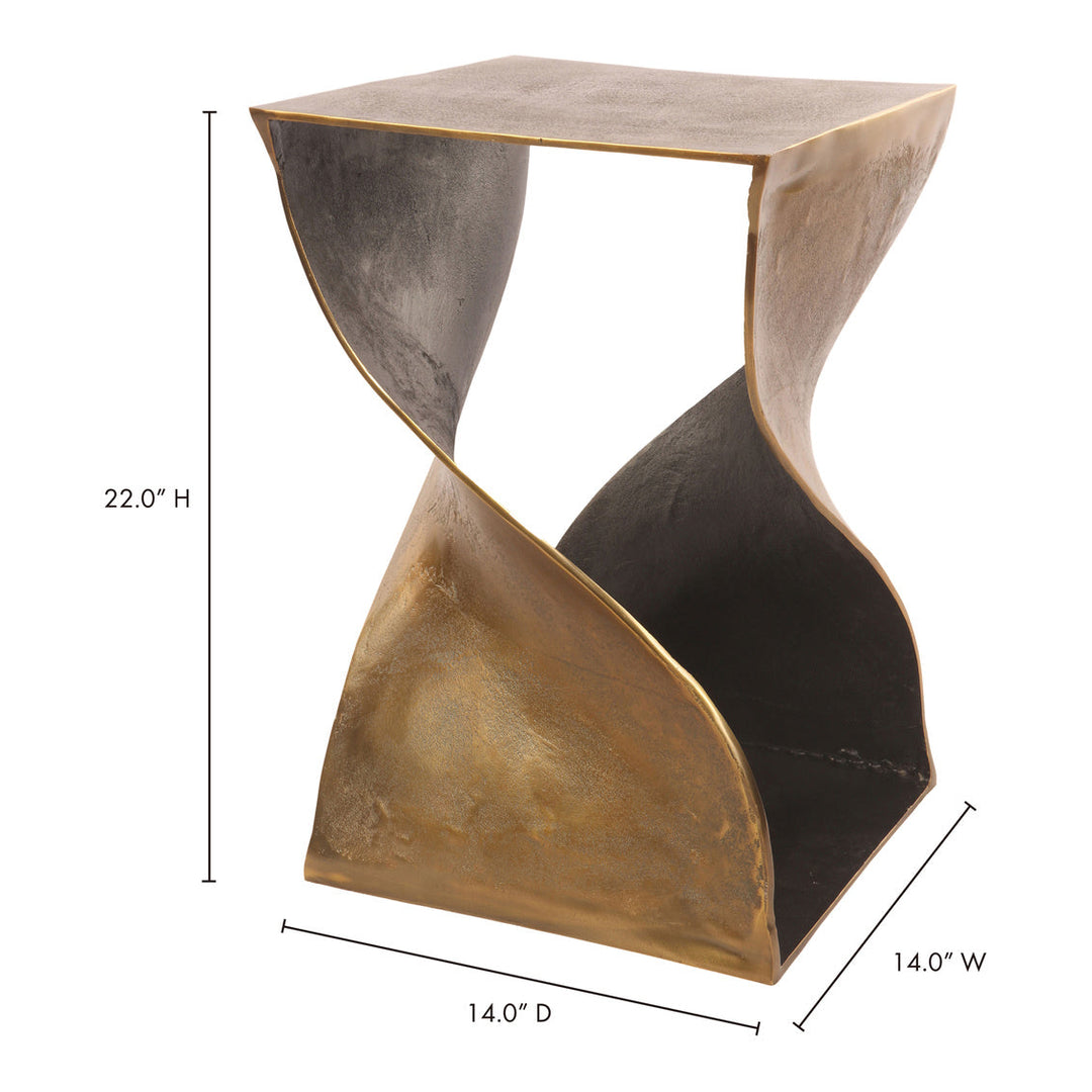 Twist Accent Table Brass