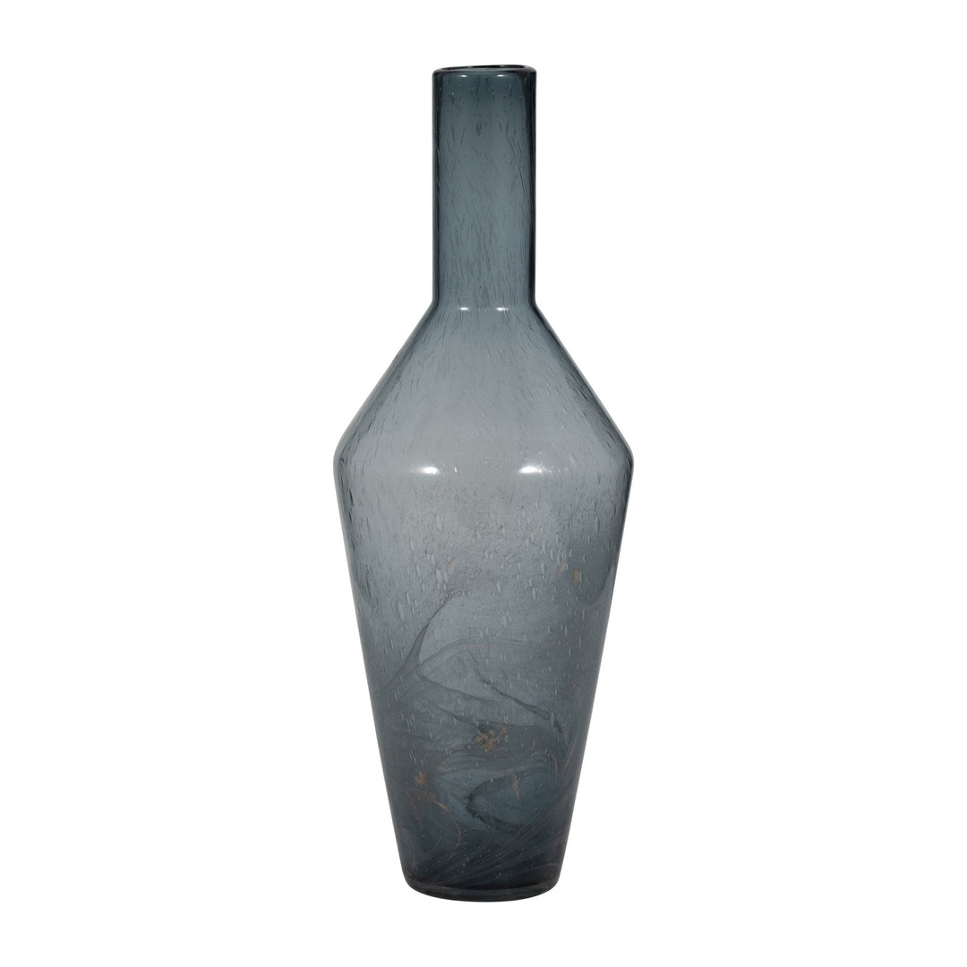 ABIGAIL BLUE SWIRL GLASS VASE