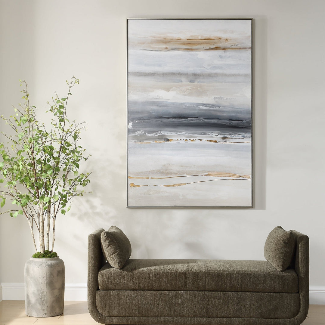 ABSTRACT BEACH Hand Painted Canvas