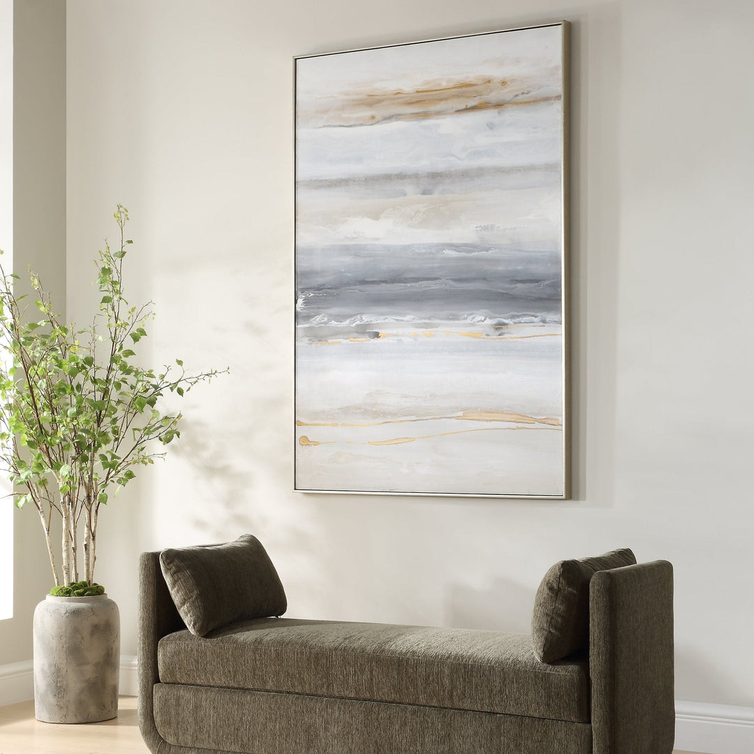 ABSTRACT BEACH Hand Painted Canvas
